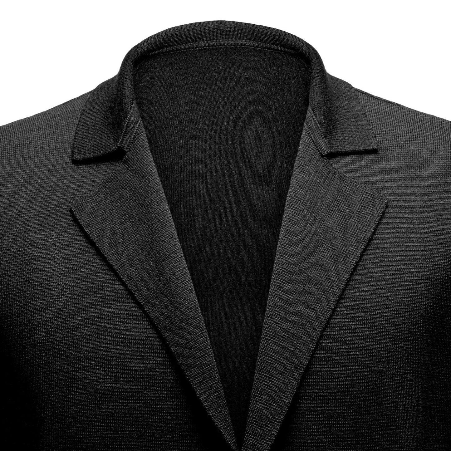 Blazer en laine mérinos noir