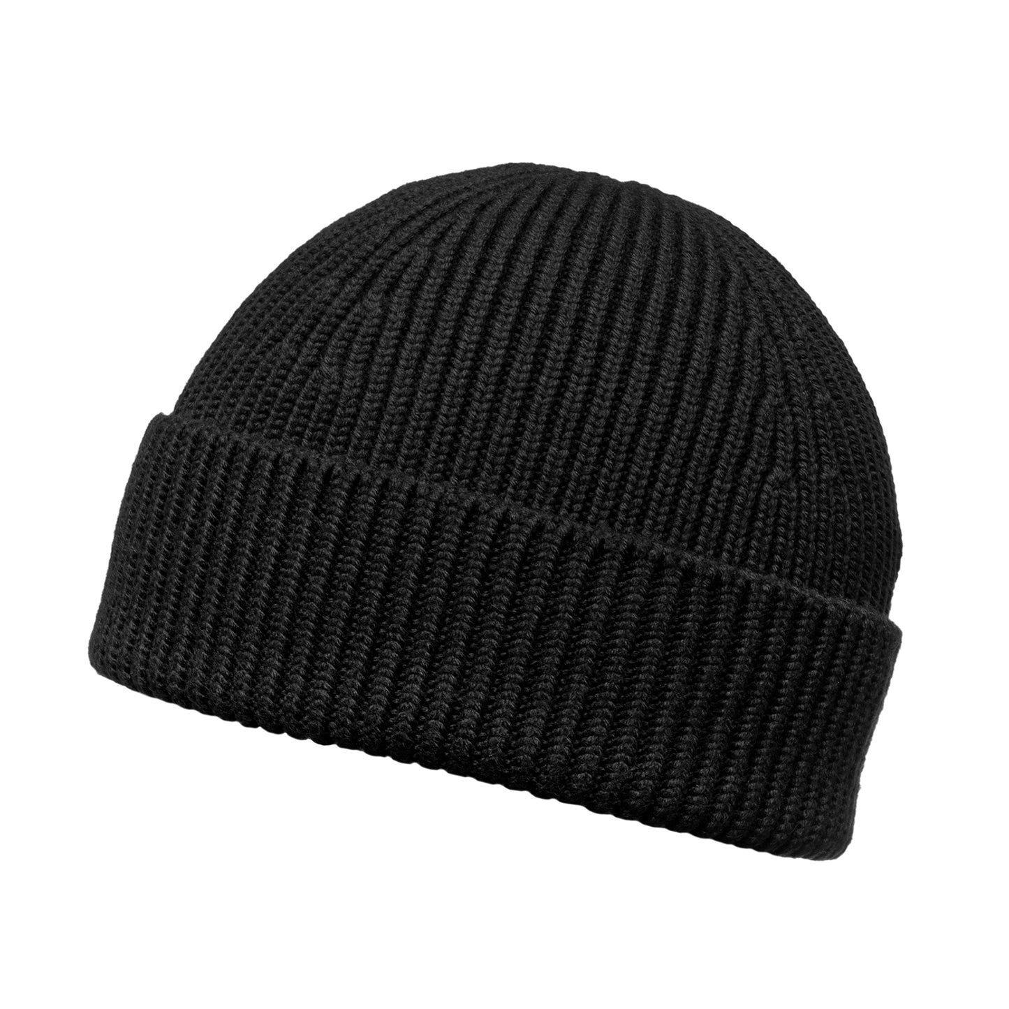 Bonnet tricoté en laine mérinos noir