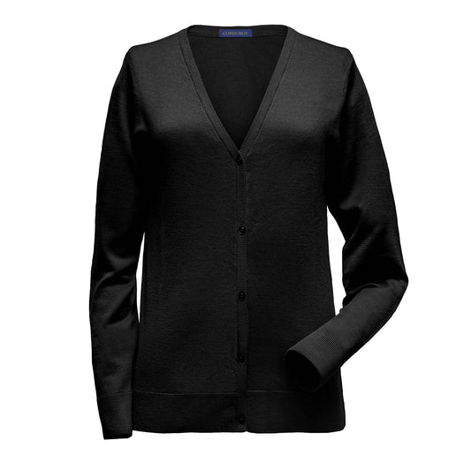 Cardigan en laine mérinos, noir