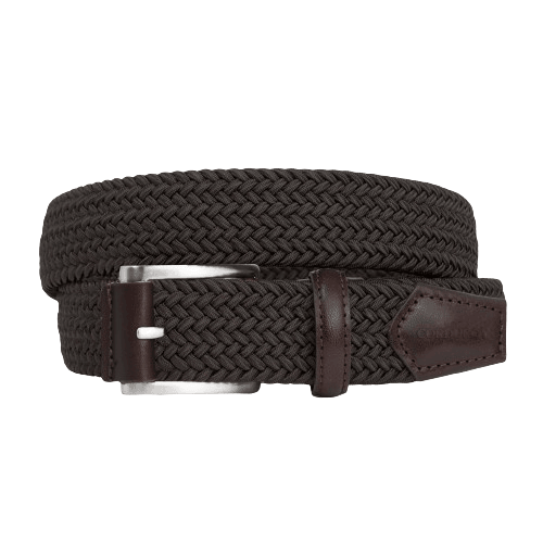 Ceinture tressée et cuir vachette réalisée à la main Made in Italy