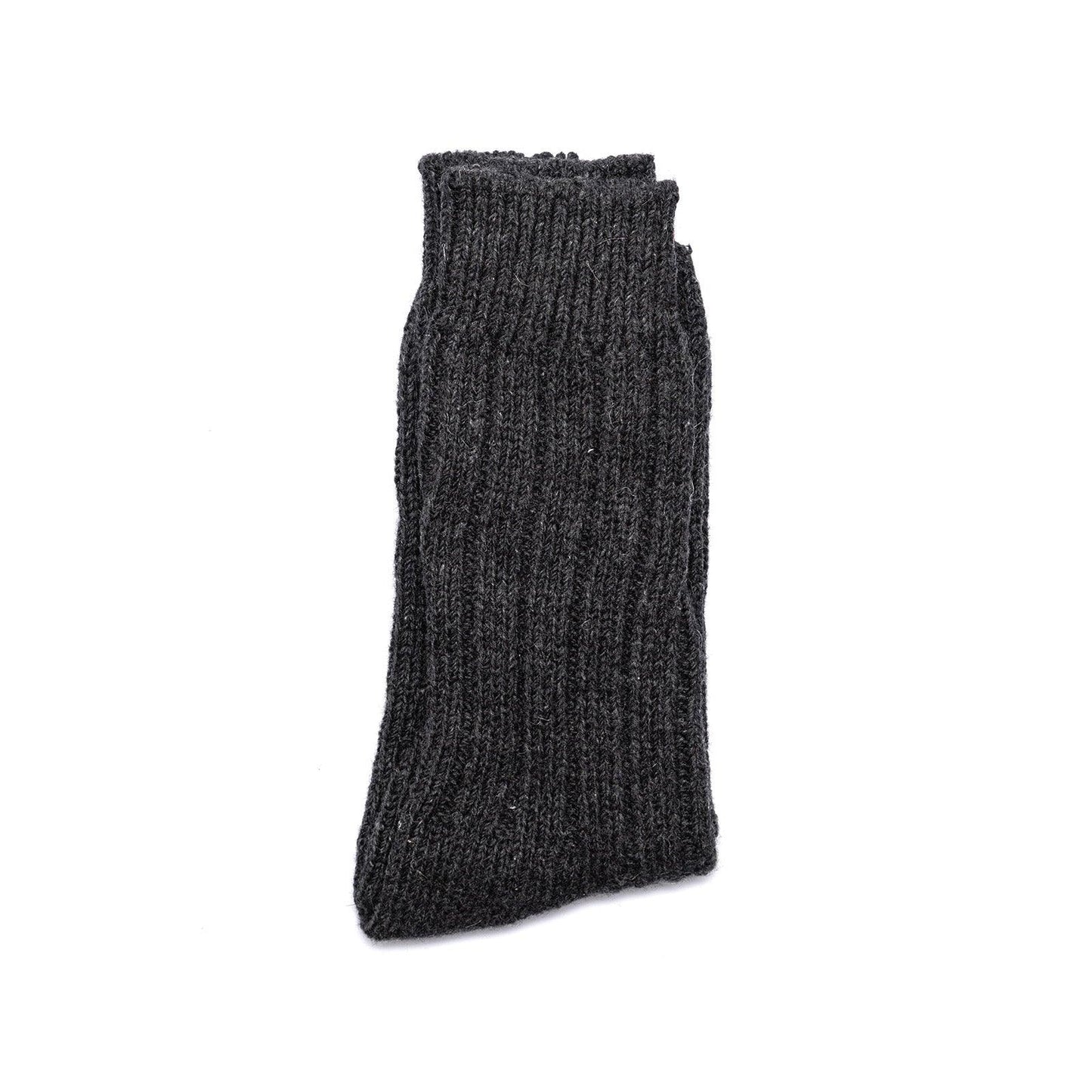 Chaussettes mixtes en laine anthracite