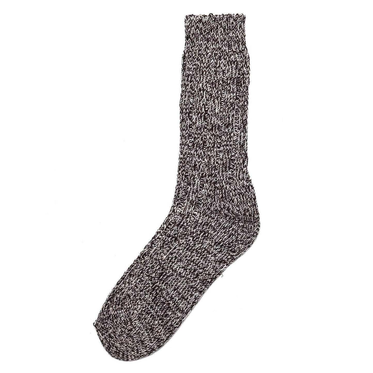 Chaussettes mixtes en laine brun