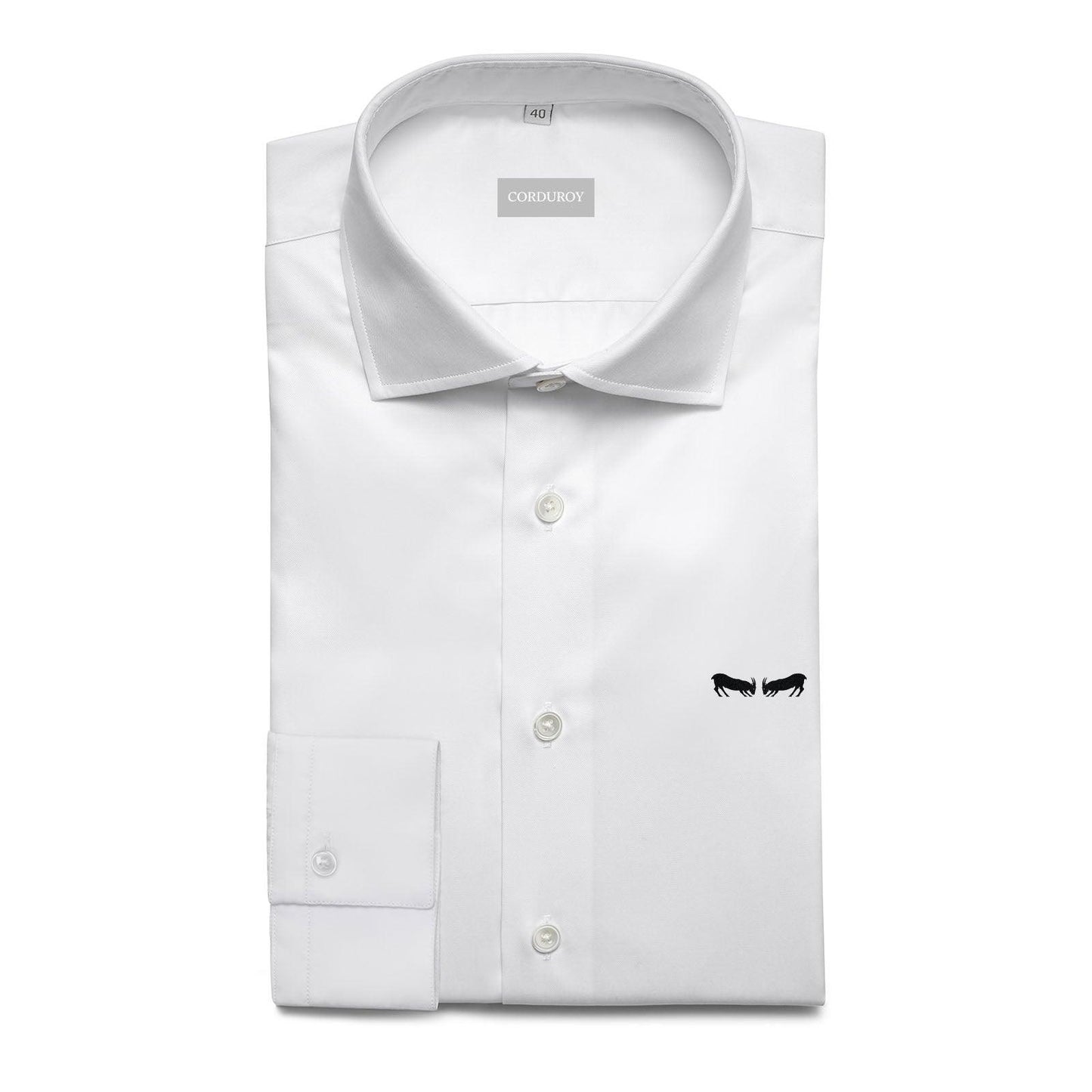 Chemise  business en twill de coton blanche