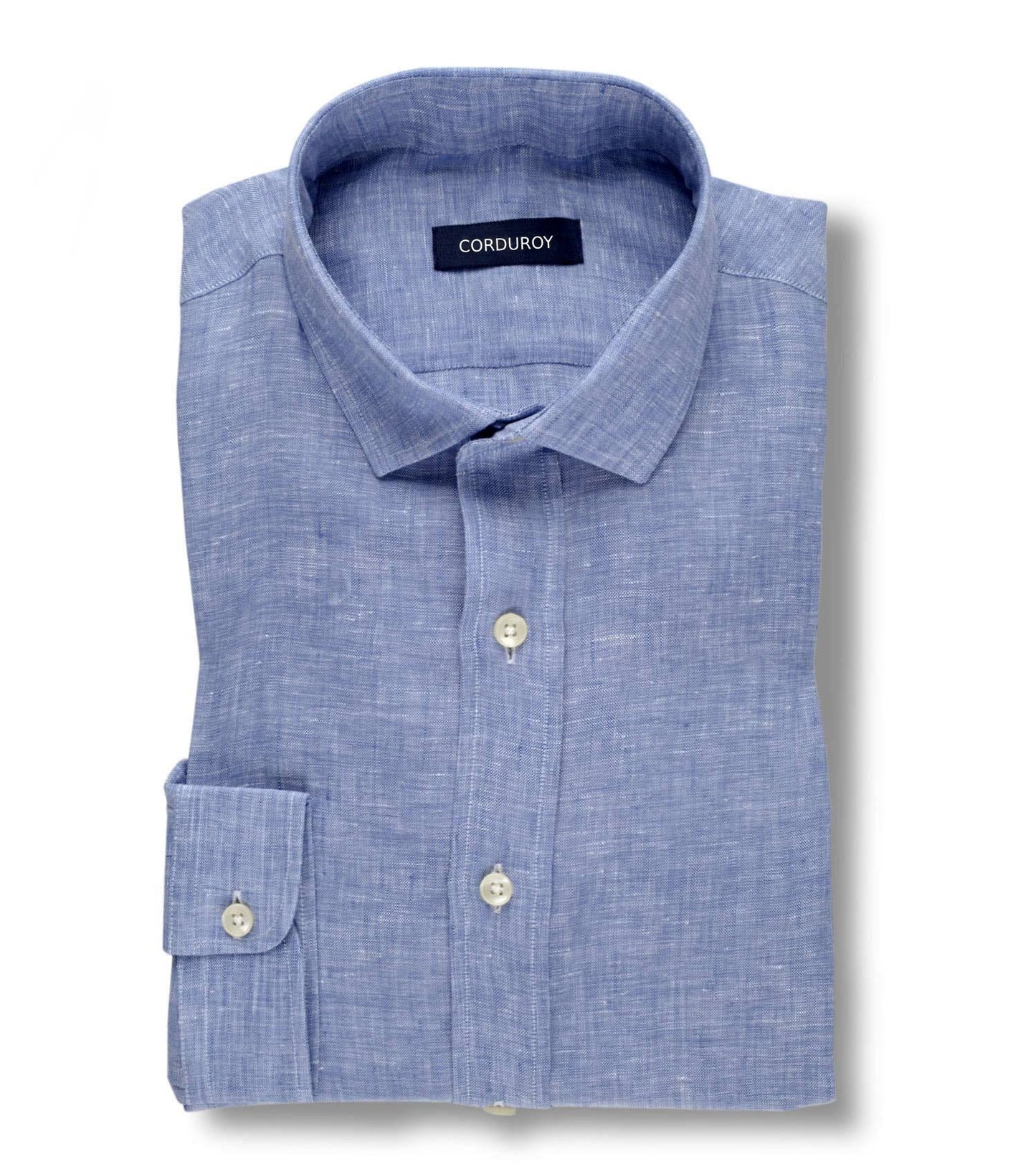 Chemise en lin bleu ciel 