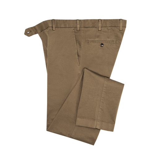 Chino en coton luxueux italien kaki