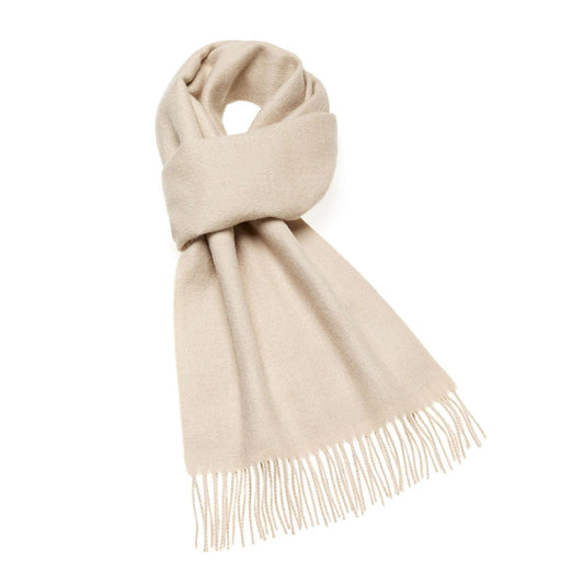 Echarpe en laine d'alpaga beige