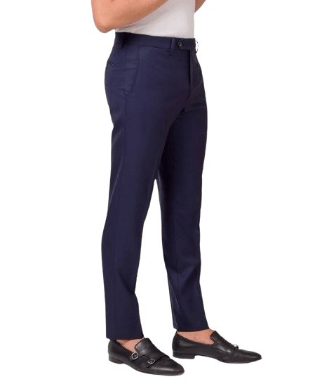 Pantalon en laine bleu