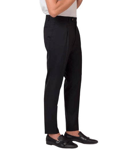 Pantalon en laine noir