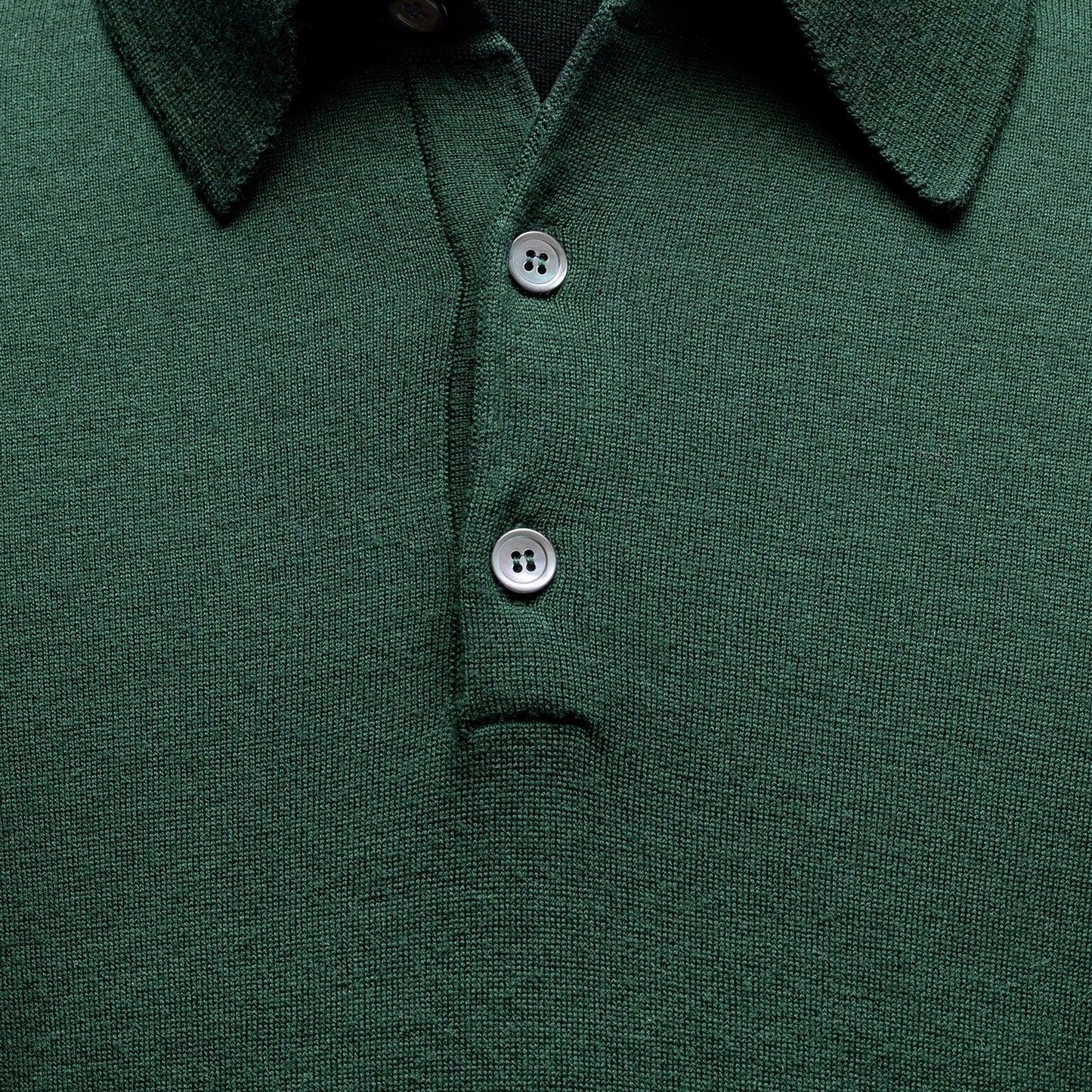 Pull polo en laine mérinos, vert