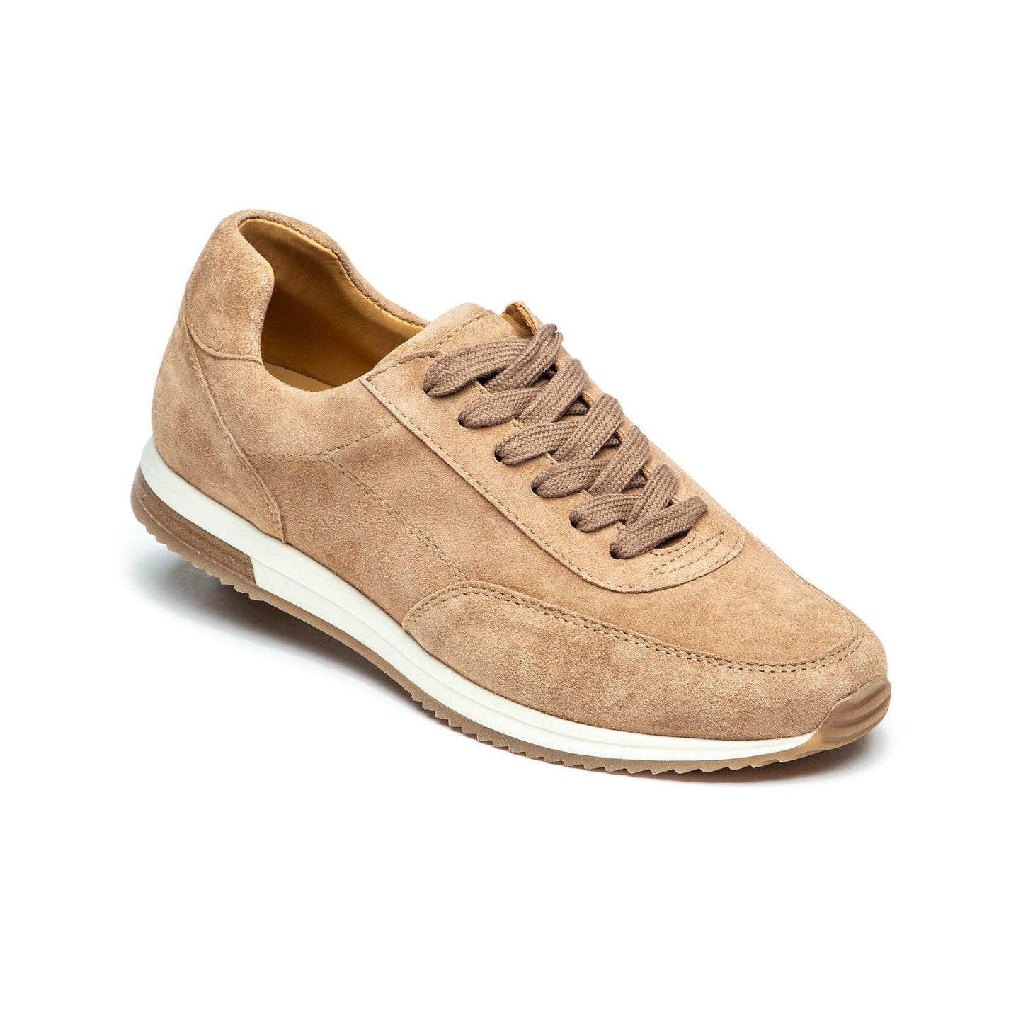 Sneaker Runner en daim et cuir, beige