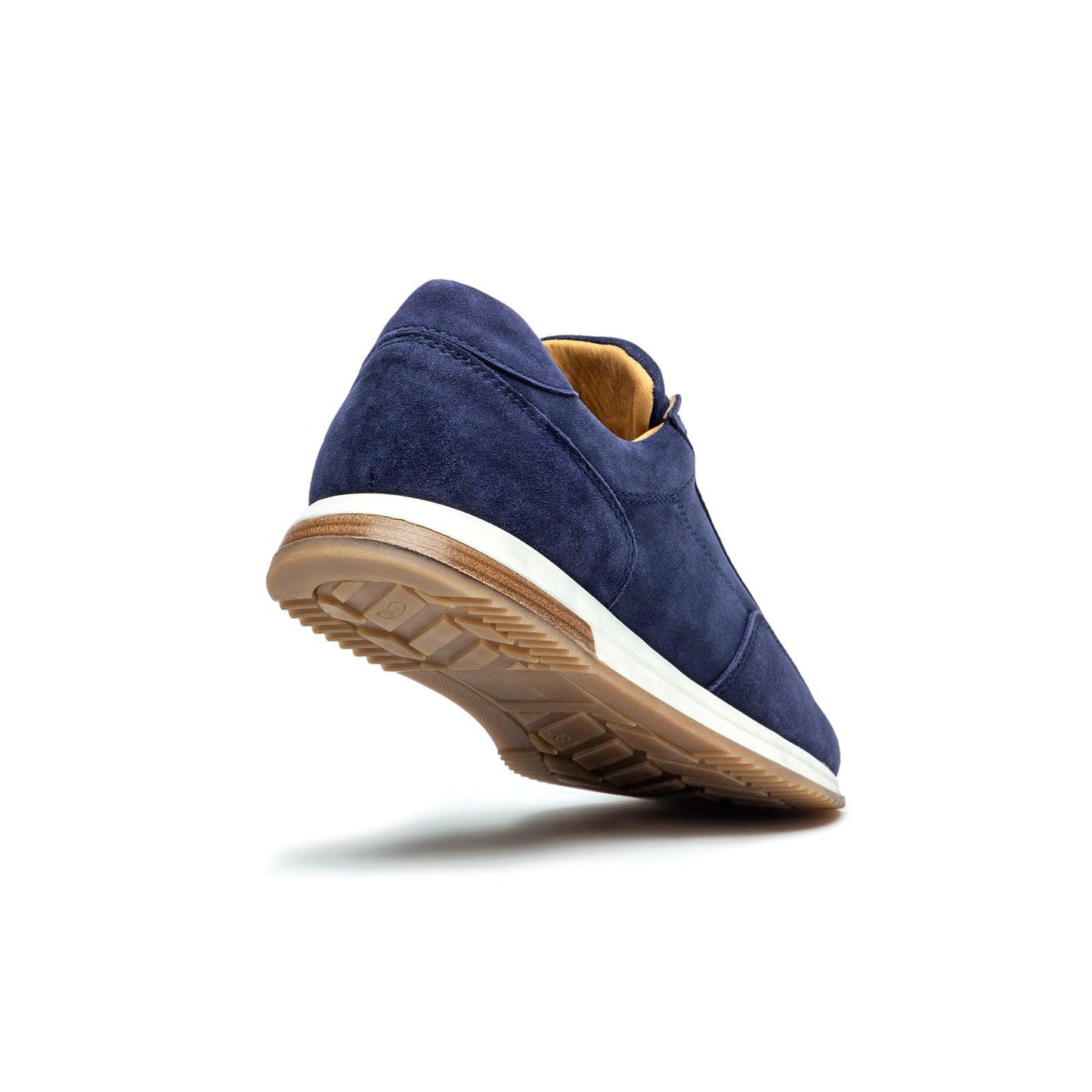 Sneaker Runner en daim et cuir, bleu marine