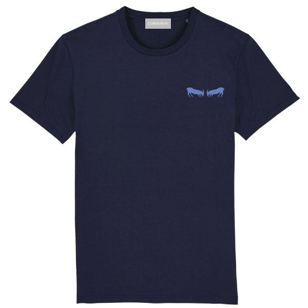 Tee-shirt personnalisé en coton bio, bleu marine