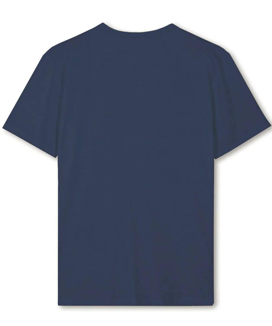 Tee-shirt personnalisé en coton bio bleu marine