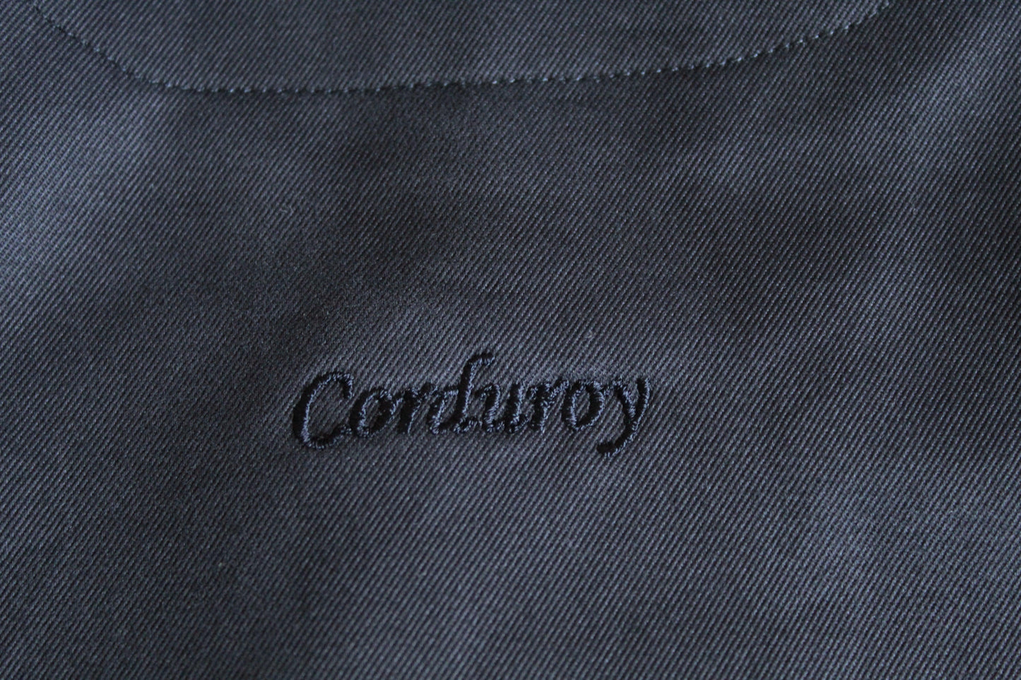 Broderie marque Corduroy veste safari bleu foncé