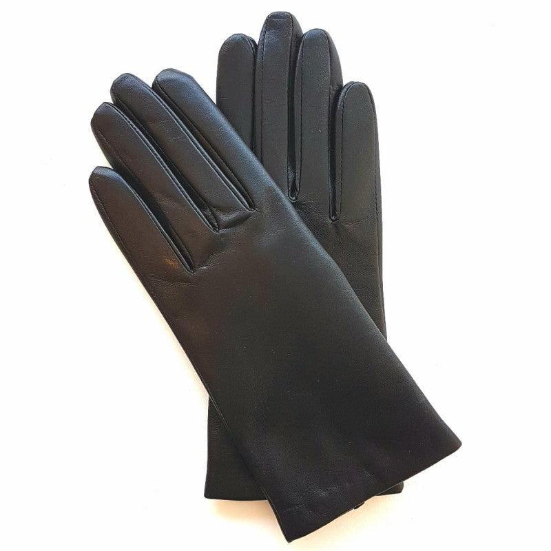 Gants en cuir d'agneau doublure cachemire noir