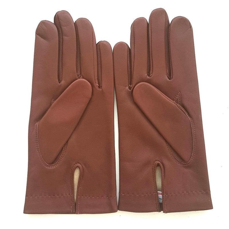 Gants en cuir d'agneau doublure cachemire tan