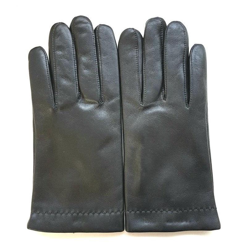 Gants en cuir d'agneau doublure cachemire noir